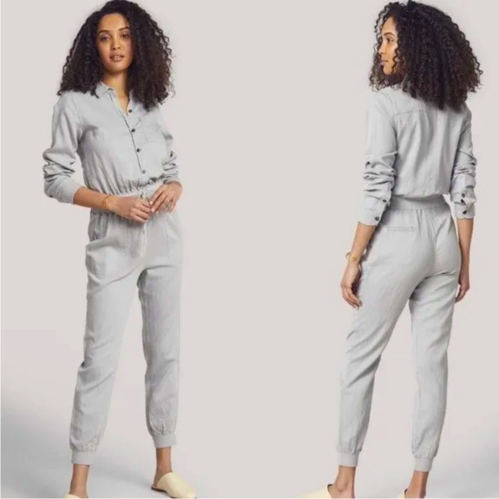 FAHERTY Arlie Day Jumpsuit in Stone Size M - Picture 3 of 11